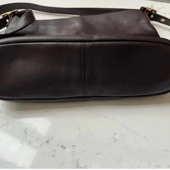 Etienne Aigner Vintage Genuine Cowhide Brown Leather Crossbody Handbag OS - Picture 7 of 11